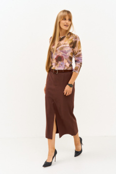 Юбка FAMA 24111-2 коричневый - фото 2