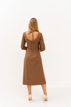 Платье FAMA 24113-2 коричневый - фото 5