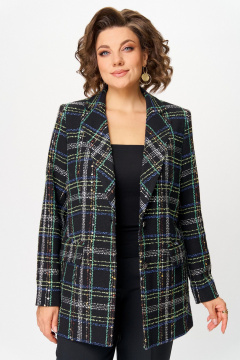 Жакет БелЭльСтиль 762-3_24_22 черный твид - фото 2