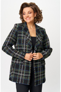 Жакет БелЭльСтиль 762-3_24_22 черный твид - фото 1