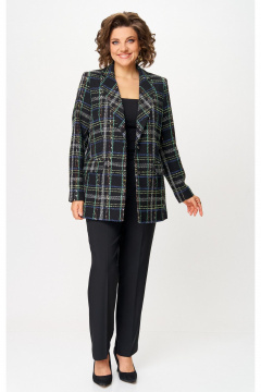 Брюки, жакет БелЭльСтиль 762-3_24_22+596-2_79_22 черный твид - фото 2