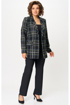 Брюки, жакет БелЭльСтиль 762-3_24_22+596-2_79_22 черный твид - фото 1