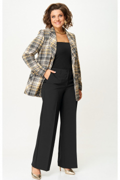 Брюки, жакет БелЭльСтиль 762-3_24_22+601-2_88_22 твид+однотон - фото 3