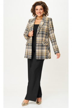 Брюки, жакет БелЭльСтиль 762-3_24_22+601-2_88_22 твид+однотон - фото 2