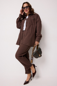 Брюки, рубашка Твой имидж 2244 шоколад - фото 2