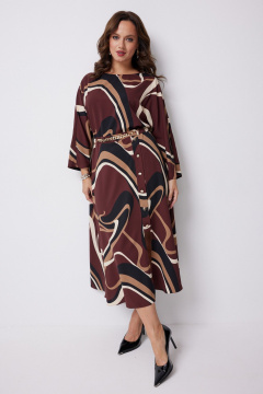 Платье Твой имидж 2256 шоколад_принт - фото 5