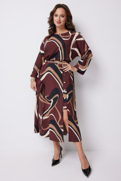 Платье Твой имидж 2256 шоколад_принт - фото 1