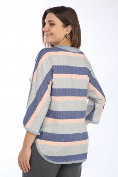 Туника Lady Style Classic 2592/2 серый_с_синим - фото 2