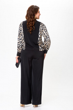 Брюки, жакет Lady Style Classic 2904 черный_с_бежевым - фото 4