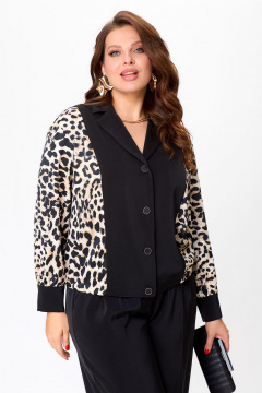 Брюки, жакет Lady Style Classic 2904 черный_с_бежевым - фото 3