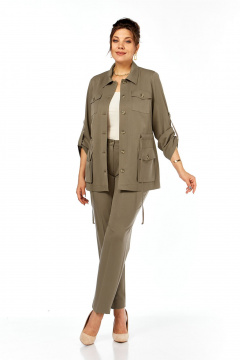 Брюки, жакет Lady Style Classic 2151/6 бежево-коричневый - фото 3