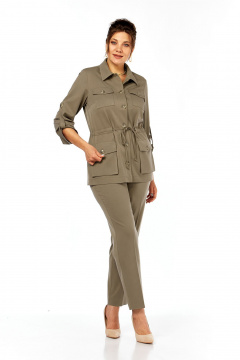 Брюки, жакет Lady Style Classic 2151/6 бежево-коричневый - фото 2