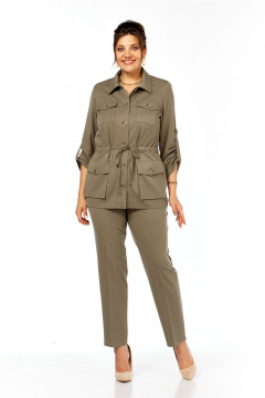 Брюки, жакет Lady Style Classic 2151/6 бежево-коричневый - фото 1