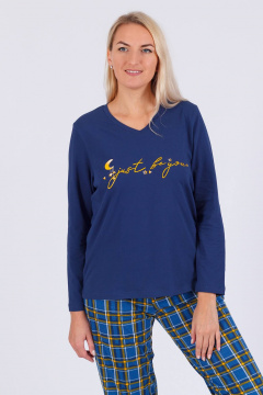 Брюки, джемпер Belarusachka С4635Х сапфир/клетка - фото 3