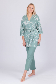 Брюки, халат Belarusachka РСР4997И лилия/олива - фото 1