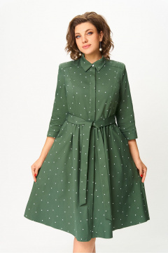 Платье DaLi 5348А горох_олива - фото 2
