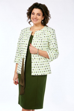 Жакет, платье Lady Style Classic 2665 зеленый - фото 5