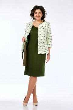 Жакет, платье Lady Style Classic 2665 зеленый - фото 3