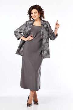 Жакет, платье Lady Style Classic 3029 кофейный - фото 3