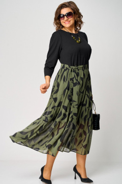 Платье EVA GRANT 7216С принт_олива - фото 4