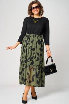 Платье EVA GRANT 7216С принт_олива - фото 1