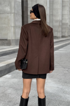 Пальто, жакет DAVA 7009 шоколадный - фото 4