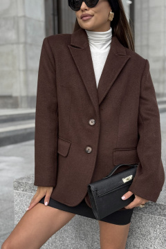 Пальто, жакет DAVA 7009 шоколадный - фото 2