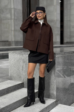 Пальто DAVA 7003 шоколадный - фото 2