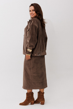 Бомбер, юбка Mislana 1245к шоколад - фото 4