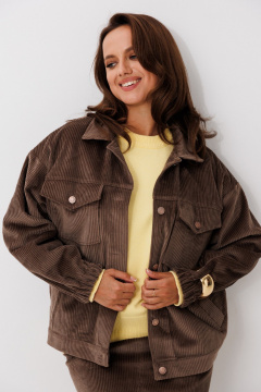 Бомбер, юбка Mislana 1245к шоколад - фото 3