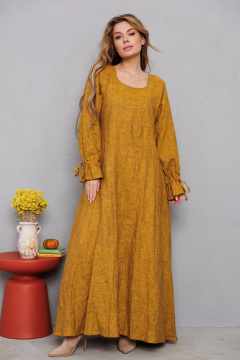 Платье АМУЛЕТ 9907 горчица - фото 1
