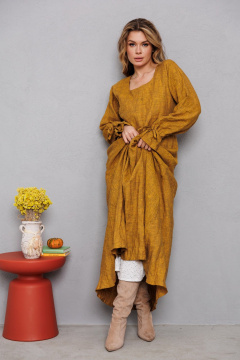 Платье АМУЛЕТ 9907 горчица - фото 3