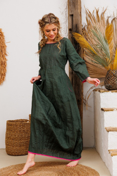 Платье АМУЛЕТ 9910 изумруд - фото 4