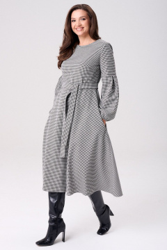Платье Your size 2269 черно-белый - фото 3