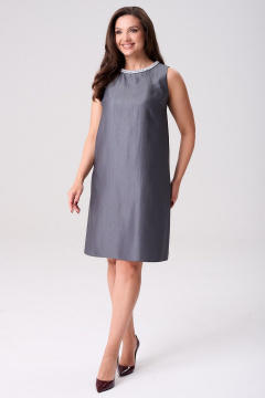 Платье Your size 2270 серый - фото 4