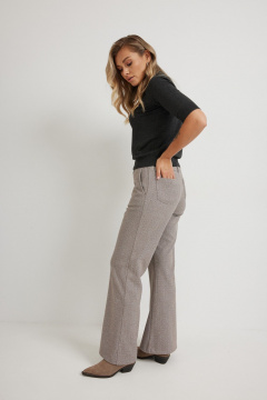 Брюки Mirolia 1265 коричневый_елочка - фото 3