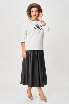 Джемпер Rumoda 2261_дл. молочный_черный - фото 5