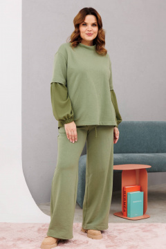 Брюки, джемпер Anastasia 1191.1 олива - фото 3