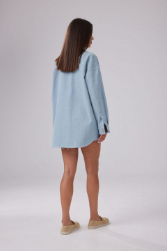 Рубашка T.N.D М611/1 голубой - фото 4