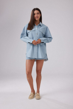 Рубашка T.N.D М611/1 голубой - фото 3