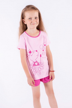 Майка, шорты 8 Марта 13269-5С545Д40-134,140 розовый - фото 1