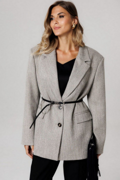 Жакет Laikony L-363 серо-бежевый - фото 1