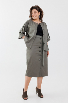 Жакет, топ, юбка Anelli 1133 мох - фото 3