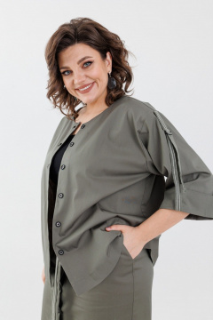 Жакет, топ, юбка Anelli 1133 мох - фото 5