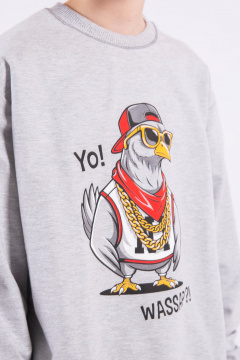 Джемпер 8 Марта 133550-5С5014Д40-134,140 серый - фото 4