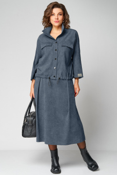 Жакет, юбка Мишель стиль 1330 индиго - фото 2