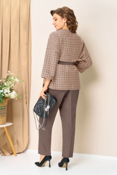 Блуза, брюки, жакет VOLNA 1437 коричнево-бежевый - фото 5