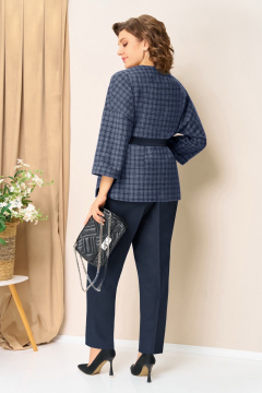 Блуза, брюки, жакет VOLNA 1437 сине-джинсовый - фото 5