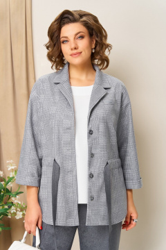 Блуза, брюки, жакет VOLNA 1441 серый - фото 5