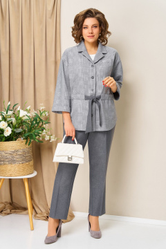 Блуза, брюки, жакет VOLNA 1441 серый - фото 1